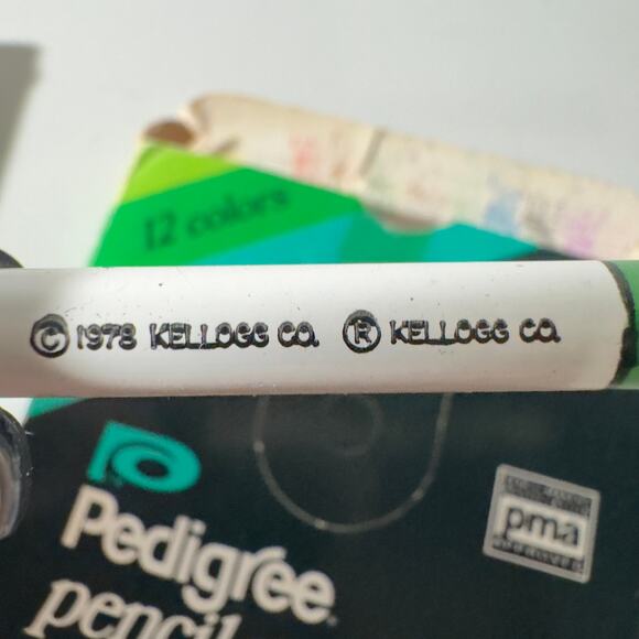 Vintage Pedigree 12 Pencils Art Crayons with Kellogg's Characters Non-Toxic43 - Picture 9 of 11